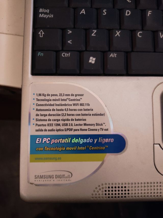 Portatil samsung x05