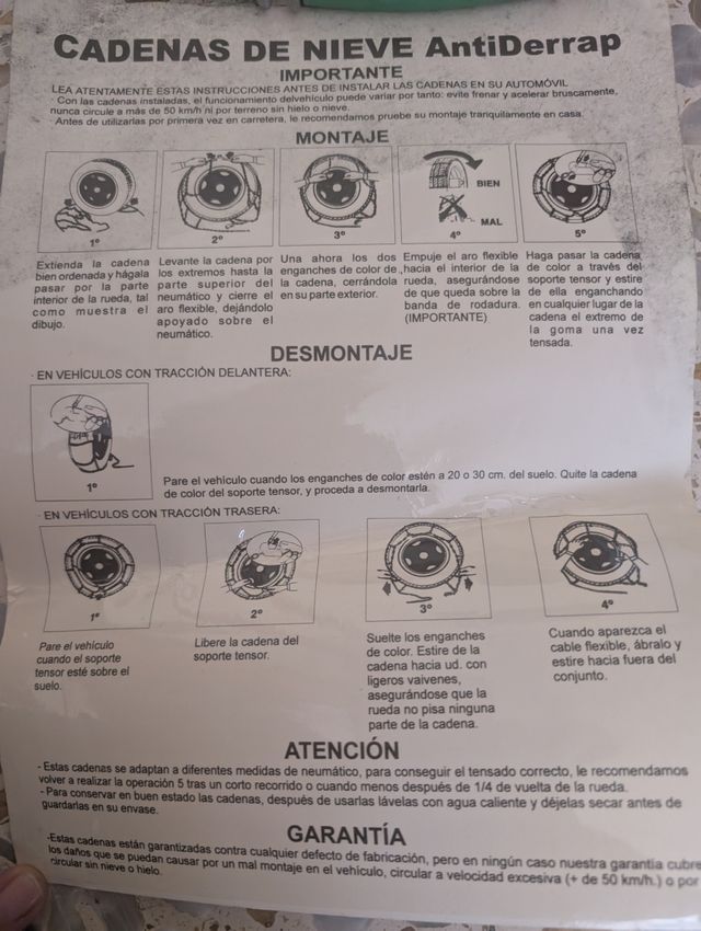 Cadenas para la nieve ibiza