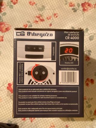 Calefactor de enchufe 600 W