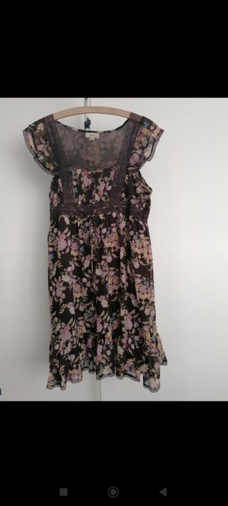 Vestido marrón L . Bershka 