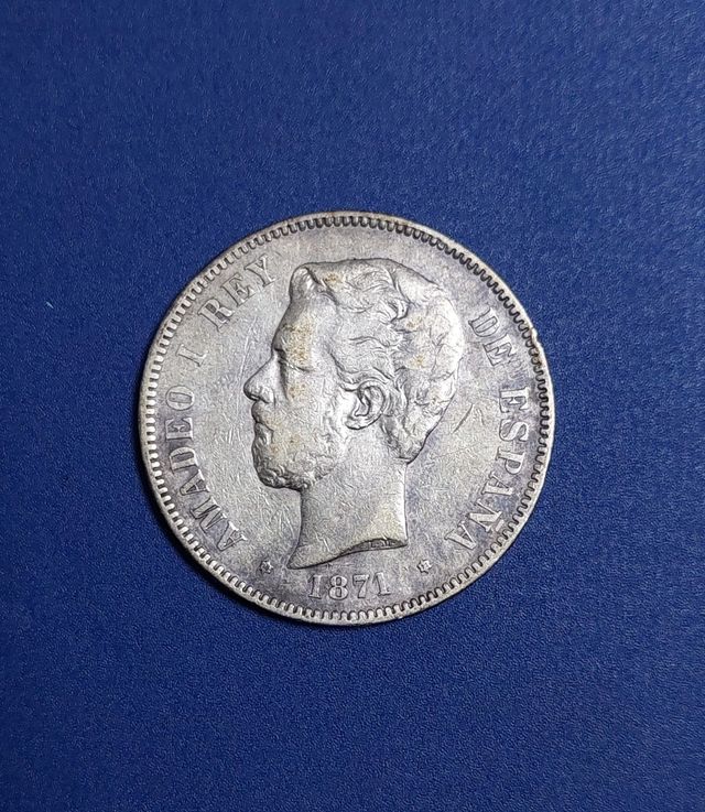 Moneda de 5 pesetas de Amadeo I