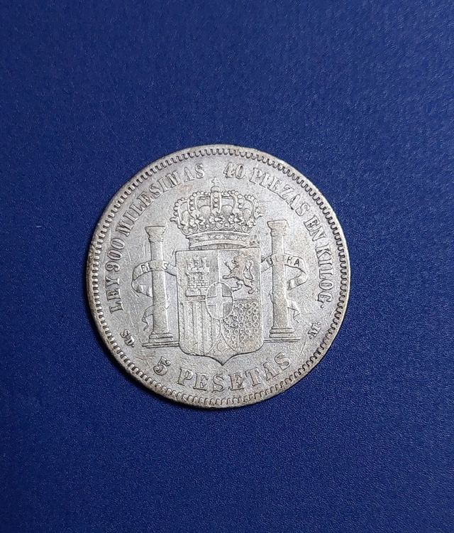 Moneda de 5 pesetas de Amadeo I