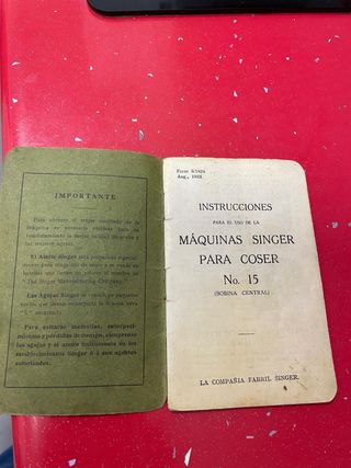 Máquina de coser Singer N° 15, año 1923