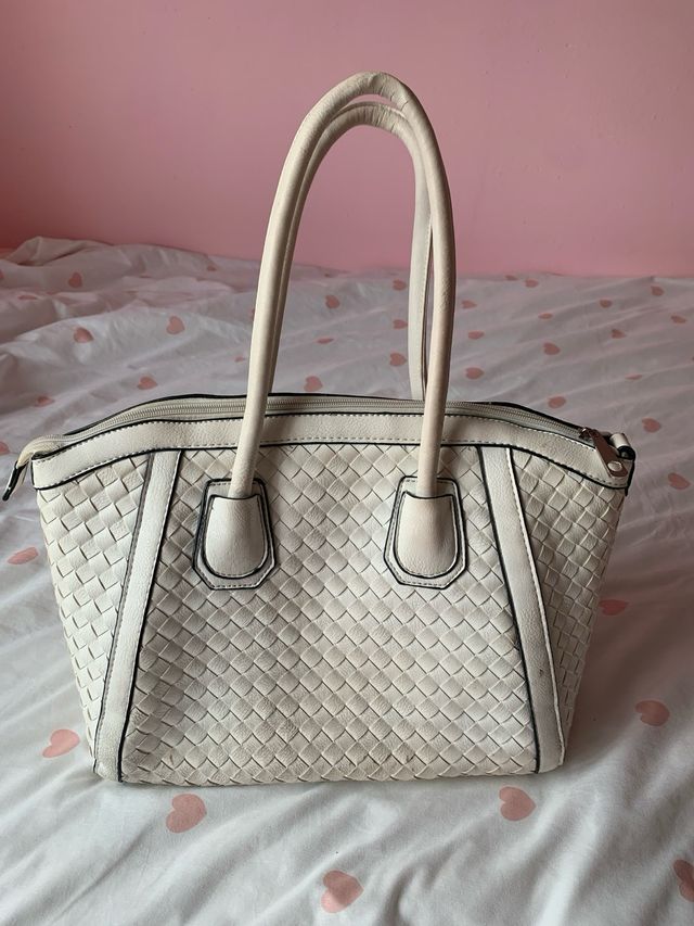 borsa doppia c bianca