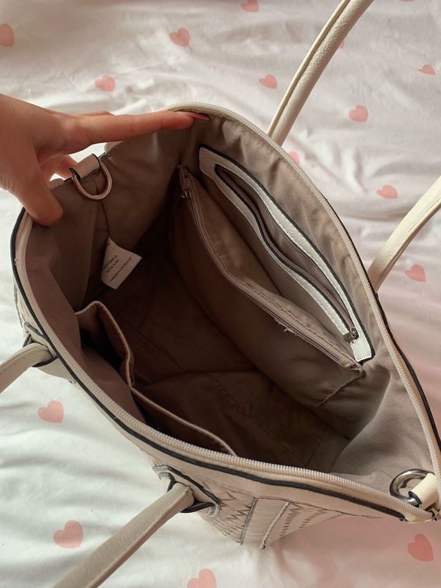 borsa doppia c bianca