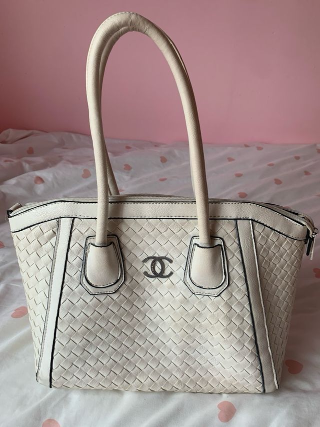 borsa doppia c bianca