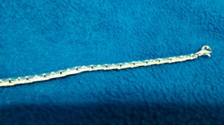 Pulsera plata de ley cadena simple