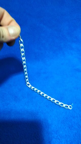 Pulsera cadena gruesa plata de ley