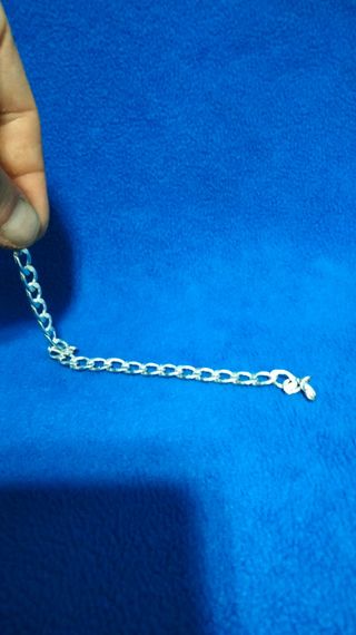 Pulsera cadena gruesa plata de ley