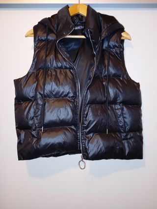 Chaleco acolchado impermeable capucha 