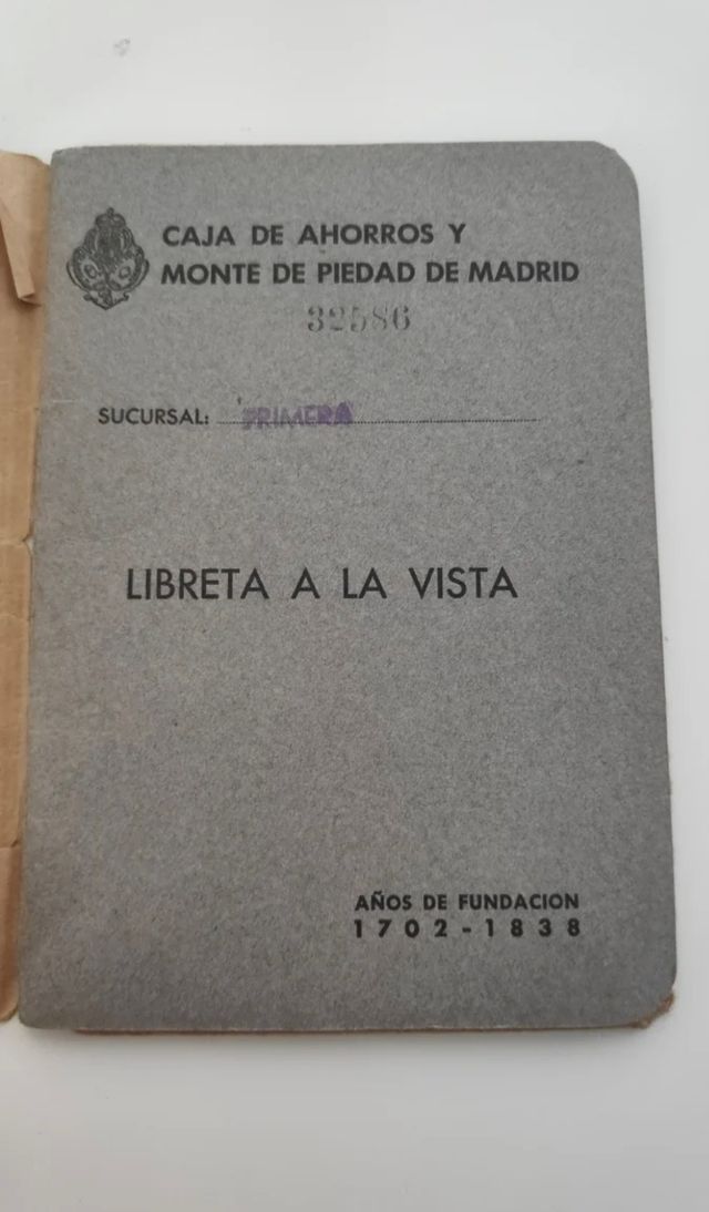 Taccuino della Cassa di Risparmio e del Monte de Piedad di Madrid