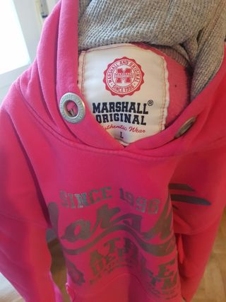 Sudadera Marshall Vintage talla L Fucsia Rosa
