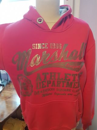 Sudadera Marshall Vintage talla L Fucsia Rosa