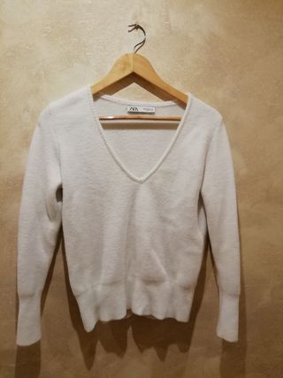 Jersey pico Zara blanco