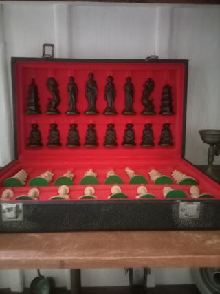 Tablero de ajedrez antiguo