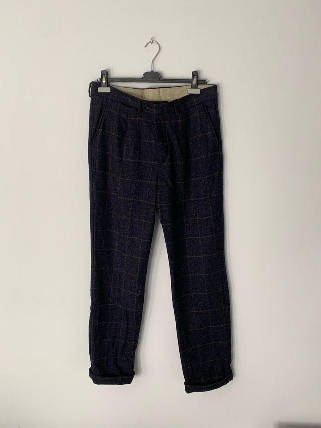 Pantalón de hombre Makarthy de lana cuadros