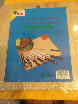 JUEGO 5 CUCHILLOS, 1 TIJERAS, 1 CHAIRA.