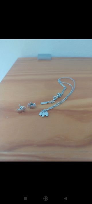 Colgante y pendientes plata Agatha 