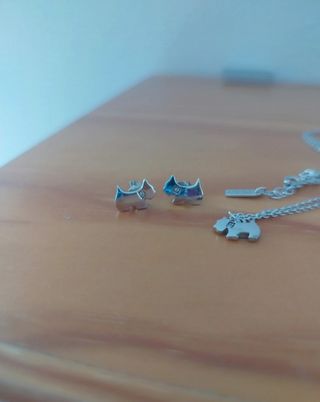 Colgante y pendientes plata Agatha 