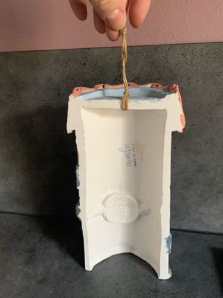 Mattonella in gesso dipinta a mano