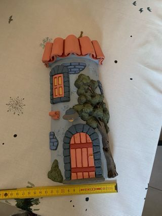 Mattonella in gesso dipinta a mano