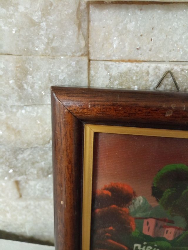 Quadretto con cornice in legno vintage