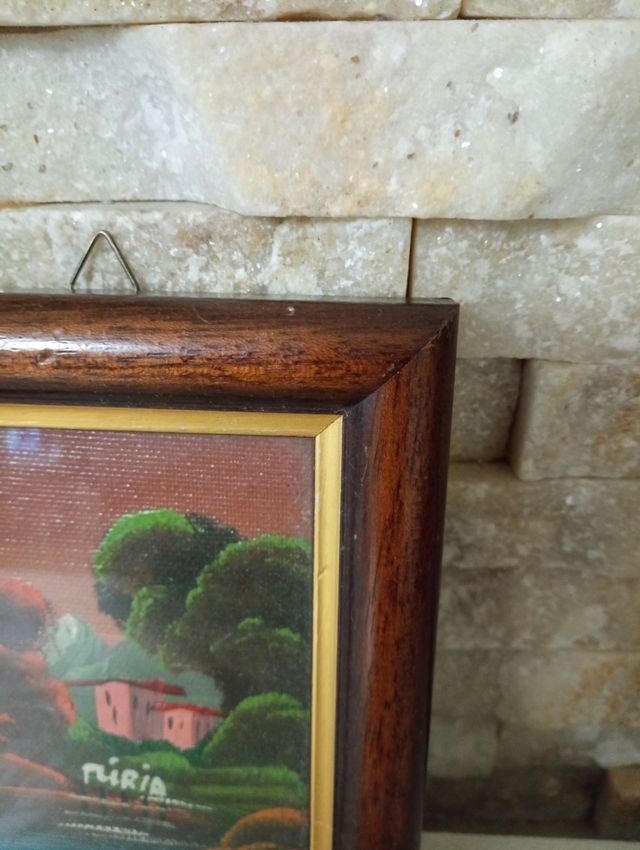 Quadretto con cornice in legno vintage