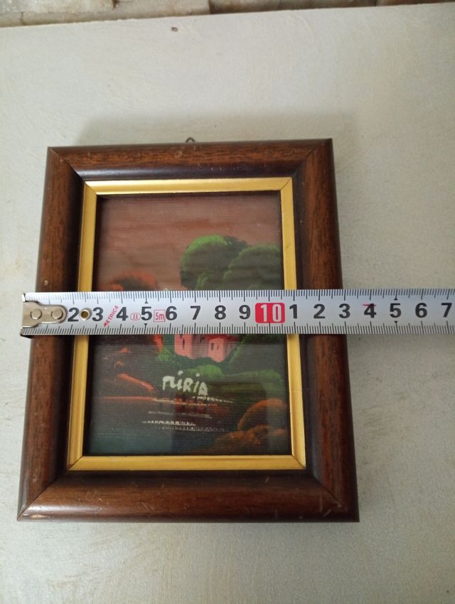 Quadretto con cornice in legno vintage