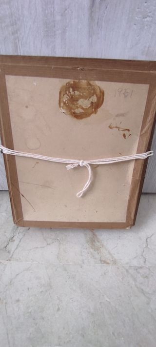 Cuadro antiguo en relieve moda francesa