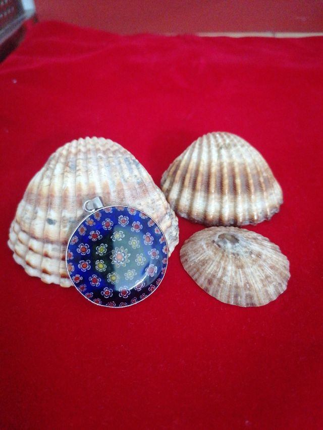 Colgante cristal y plata