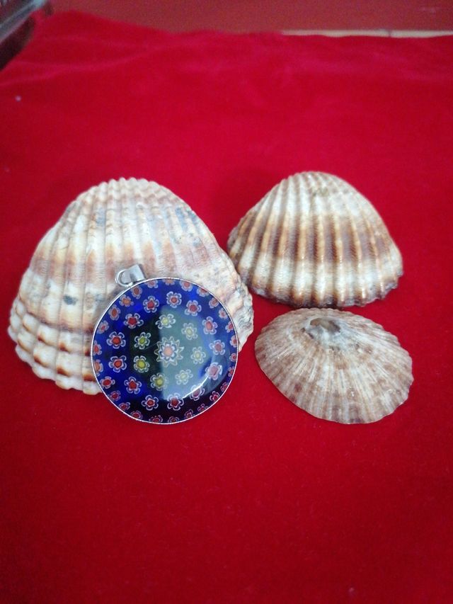 Colgante cristal y plata