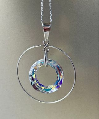 Colgante Swarovski Anillo cósmico en Plata de Ley