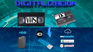 DIGITALIZACION CINTAS VHS-MINI DV A HD -USB -NUBE