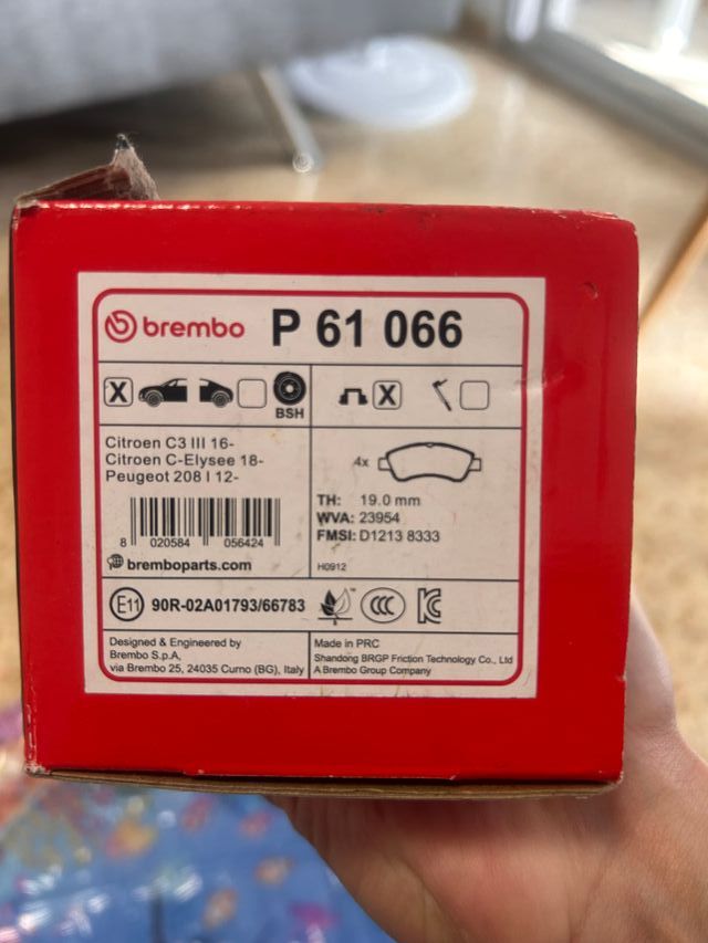 Juego de 4 pastillas de freno