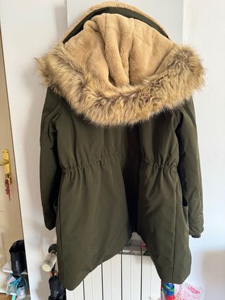 Nueva Chaqueta Zara trf verde oscuro talla L