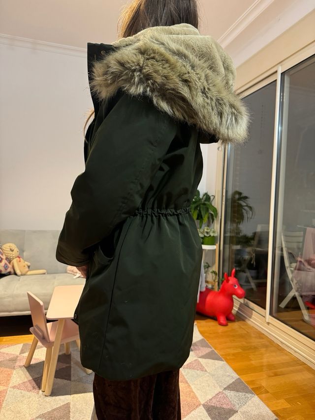 Nueva Chaqueta Zara trf verde oscuro talla L