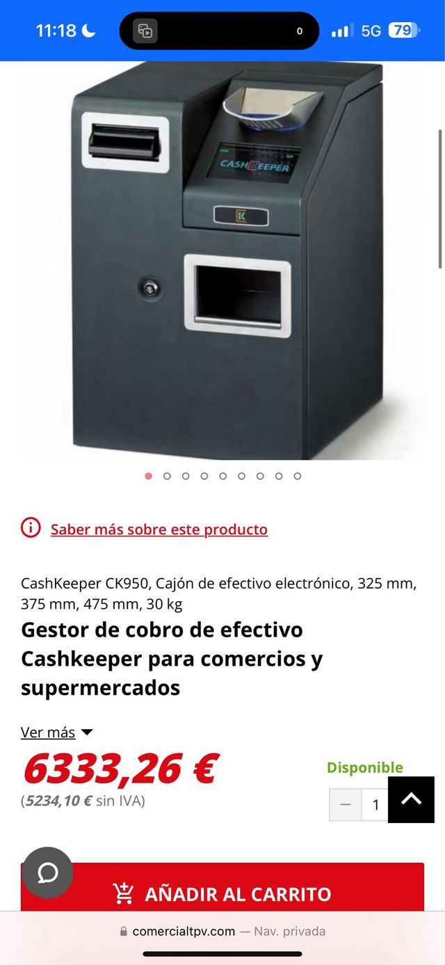 CashKeeper CK950 Cajón de efectivo electrónico 325