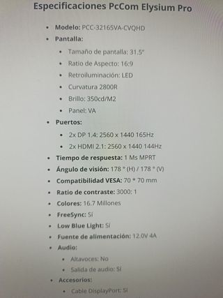 Pantalla de ordenador 