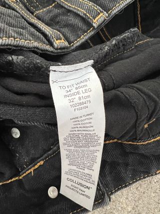 Jeans Neri Over Collusion con strappi Uomo