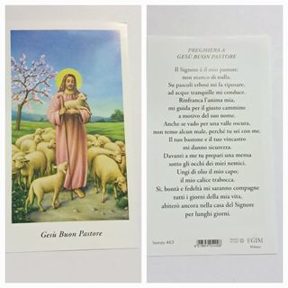 100 santini holy card Gesù buon pastore Egim 463 N