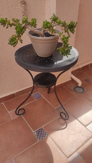 Mesa aluminio negra jardín