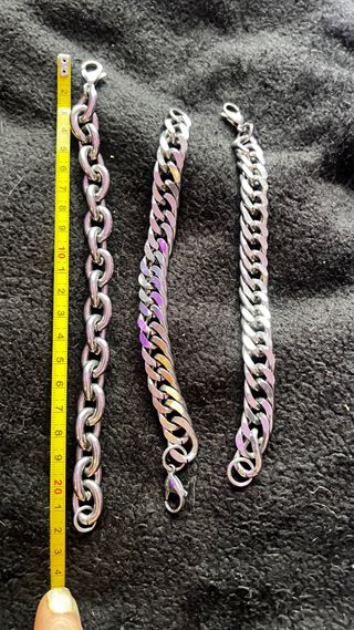 Esclavas pulseras de acero quirurgico