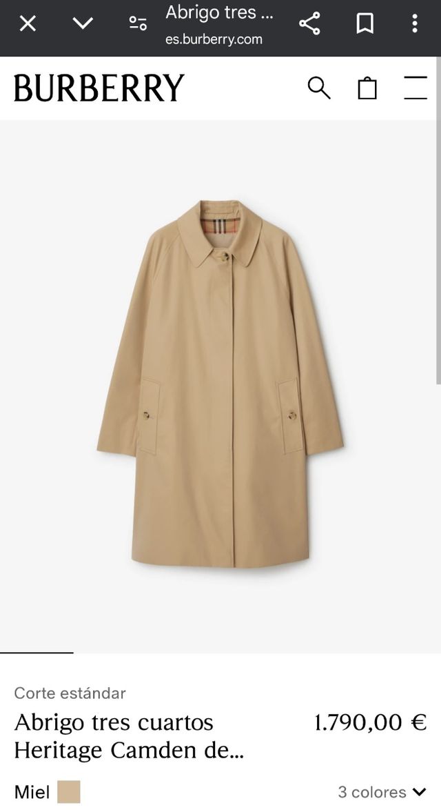Gabardina Burberrys