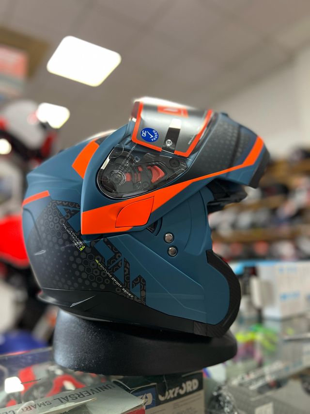 CASCO MT ADVENTURE B7 , AZUL MATE