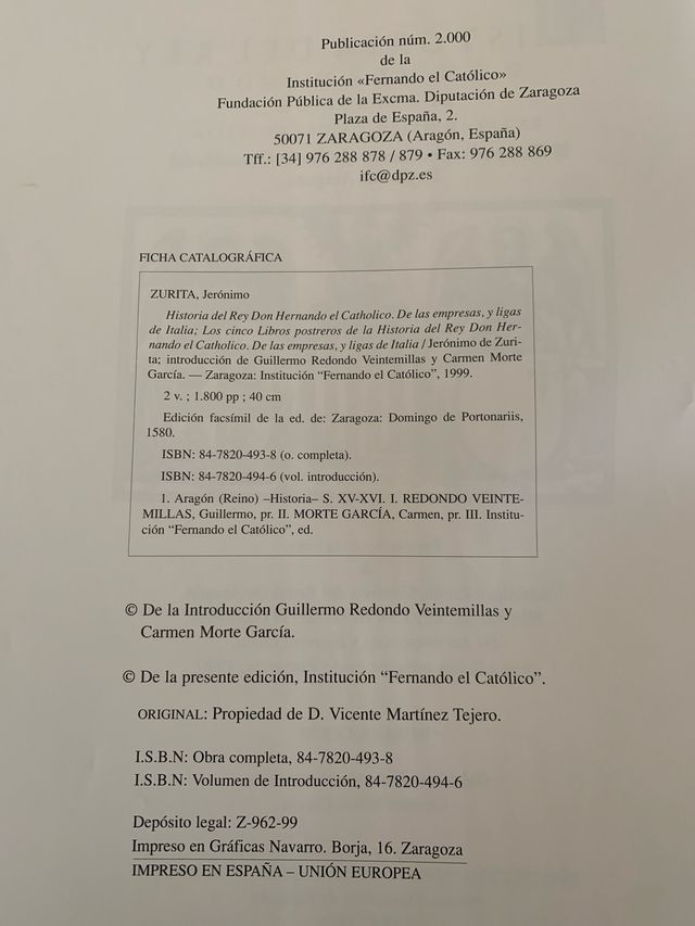 Historia del Rey Don Hernando El Catholico