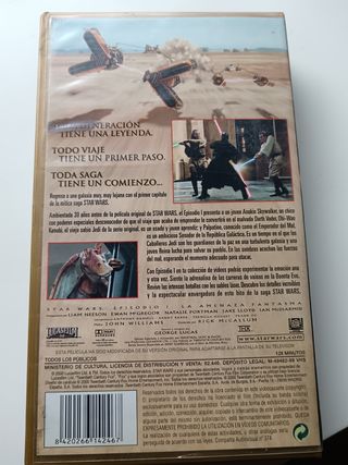 VHS Star Wars La amenaza fantasma