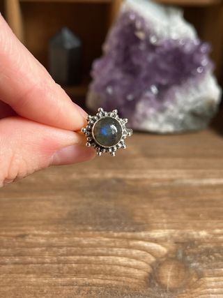 Anillo de Plata con Labradorita