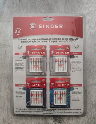 Recambios de agujas para máquina de coser Singer.