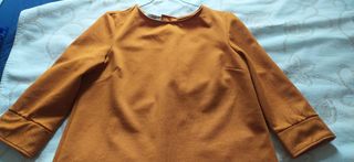 Vestido corto manga 3/4