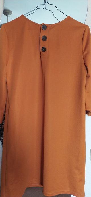 Vestido corto manga 3/4